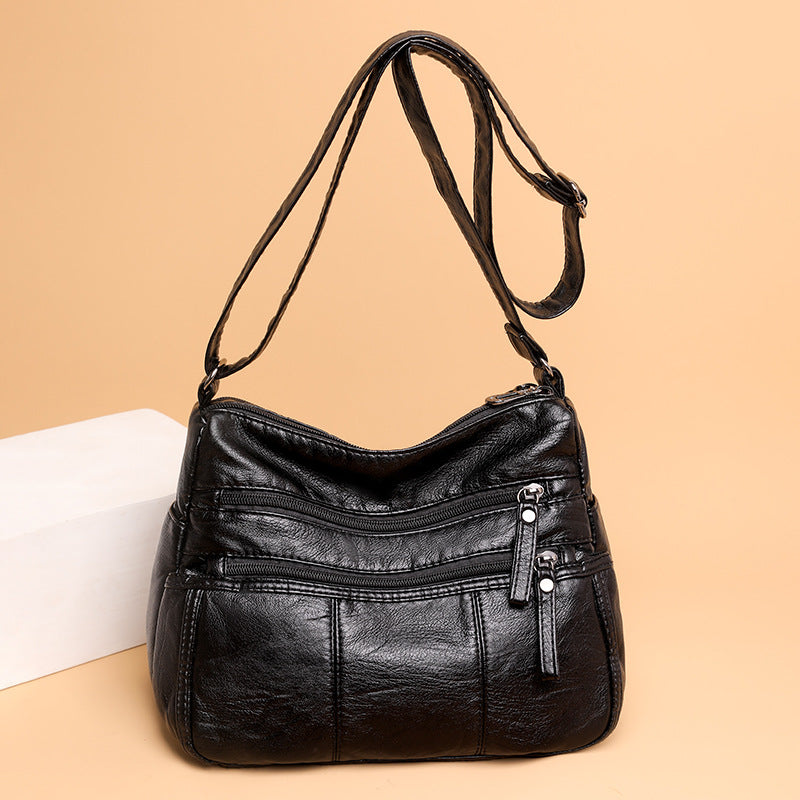Wholesale Large Capacity PU Soft Leather Texture Crossbody Bags